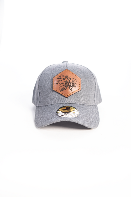 The Weinberg logo & leather  Denim Style cap