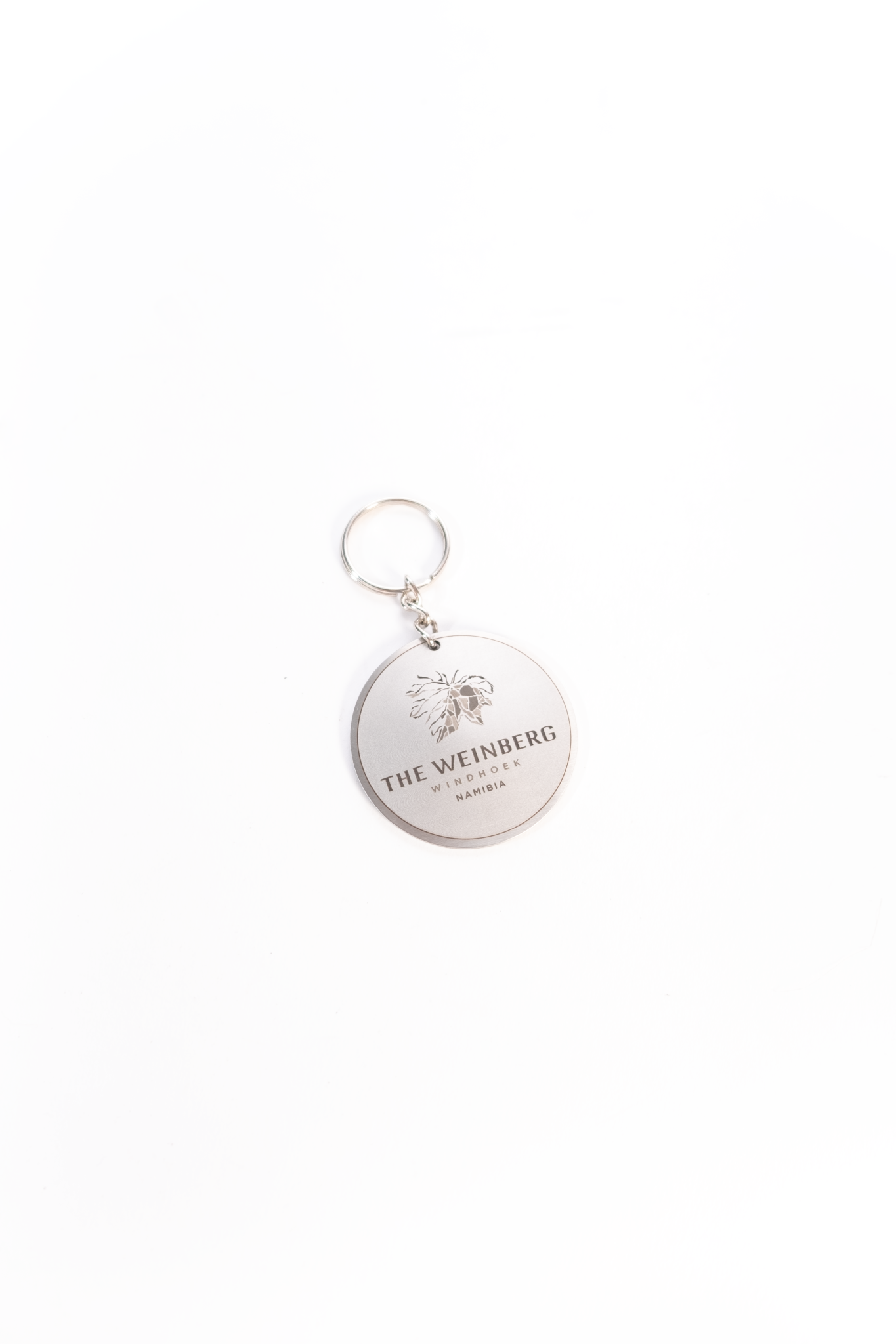 Stainless steel The Weinberg logo keyring