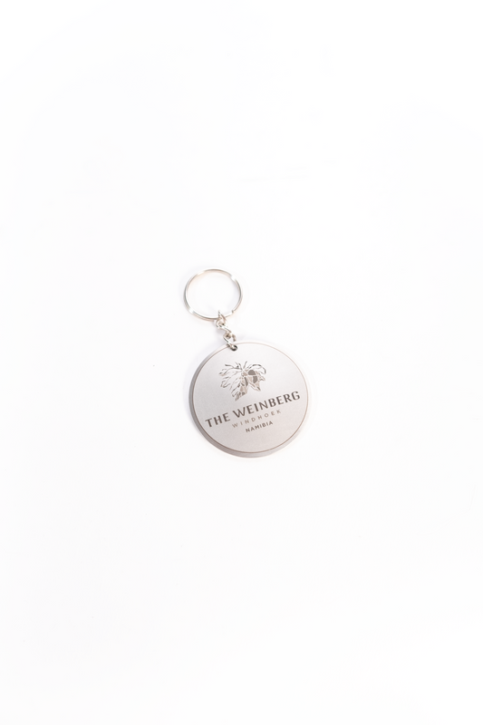 Stainless steel The Weinberg logo keyring