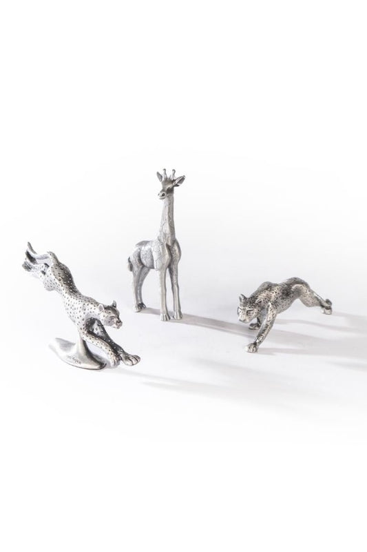 Figurine guépard en étain