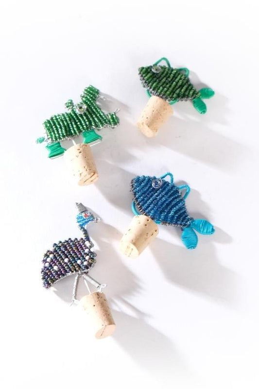 Beaded Animal Wine Bottle Stopper