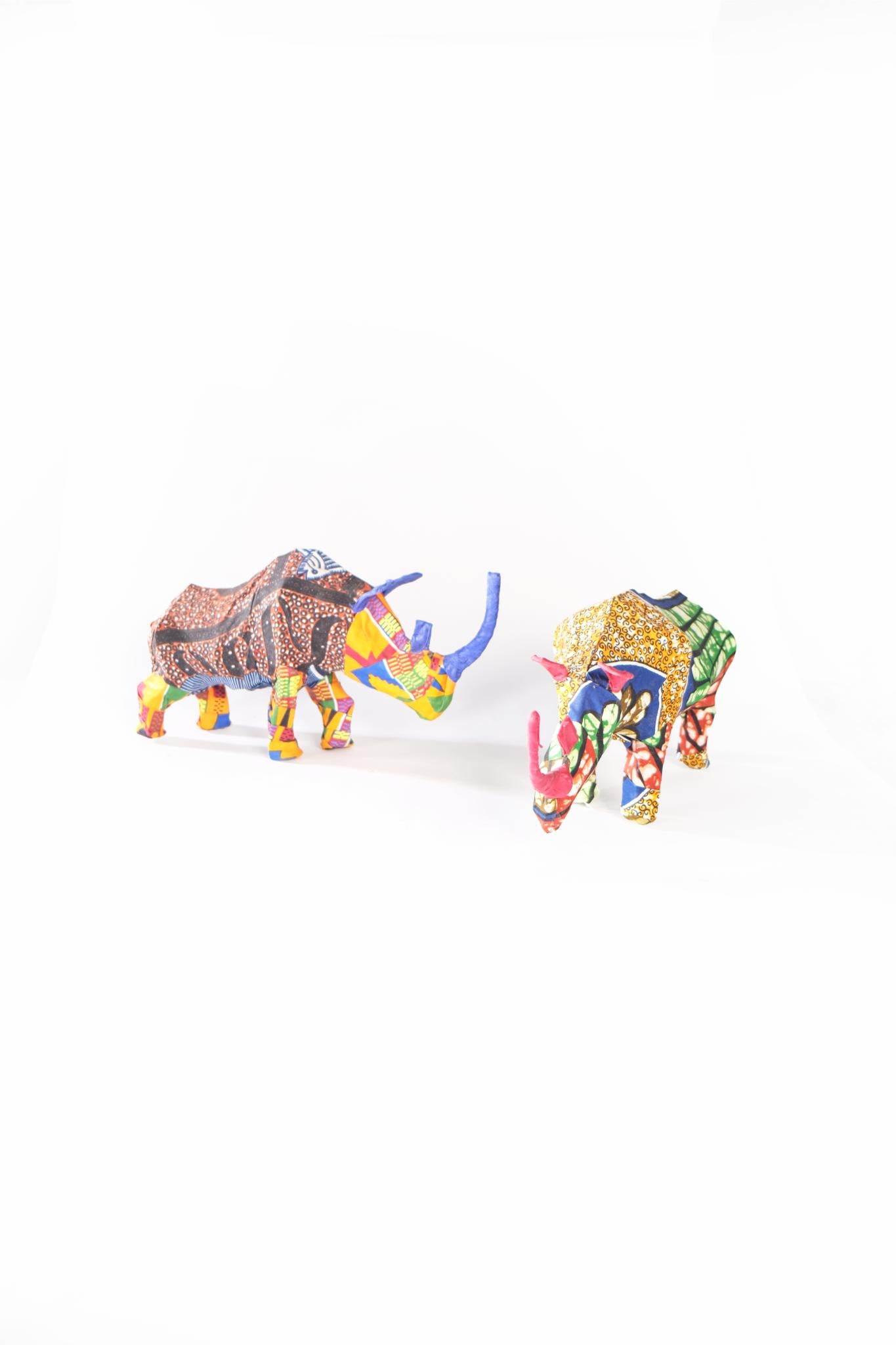 Décor de tissu de cire métallique Rhino