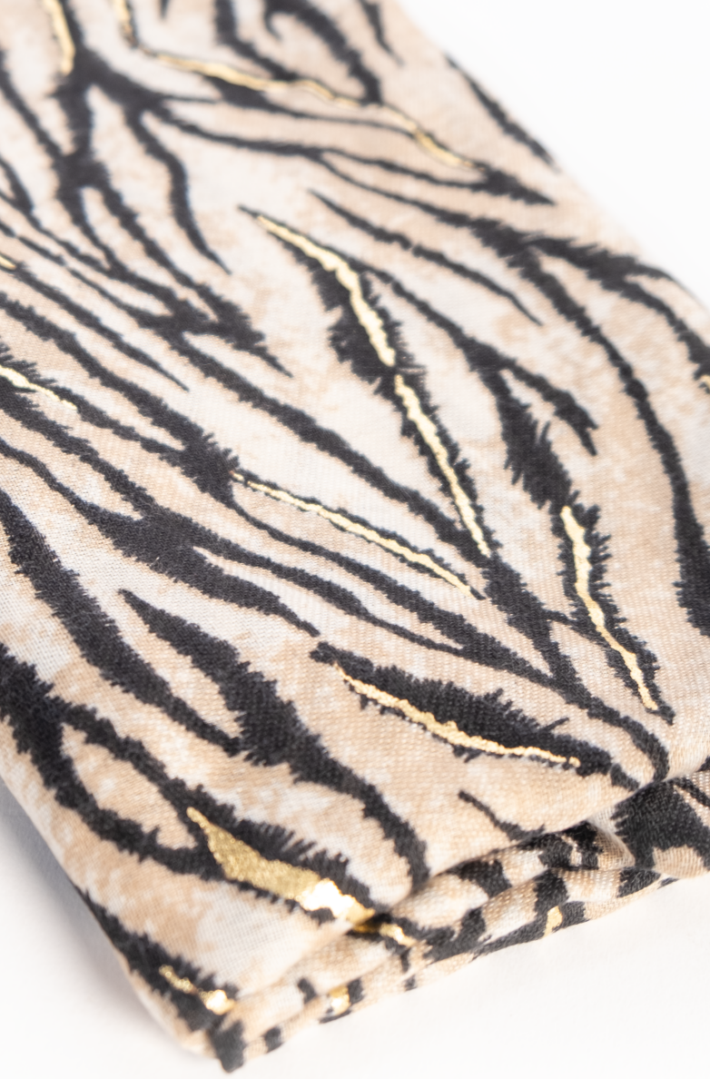 Animal print & Gold Scarf