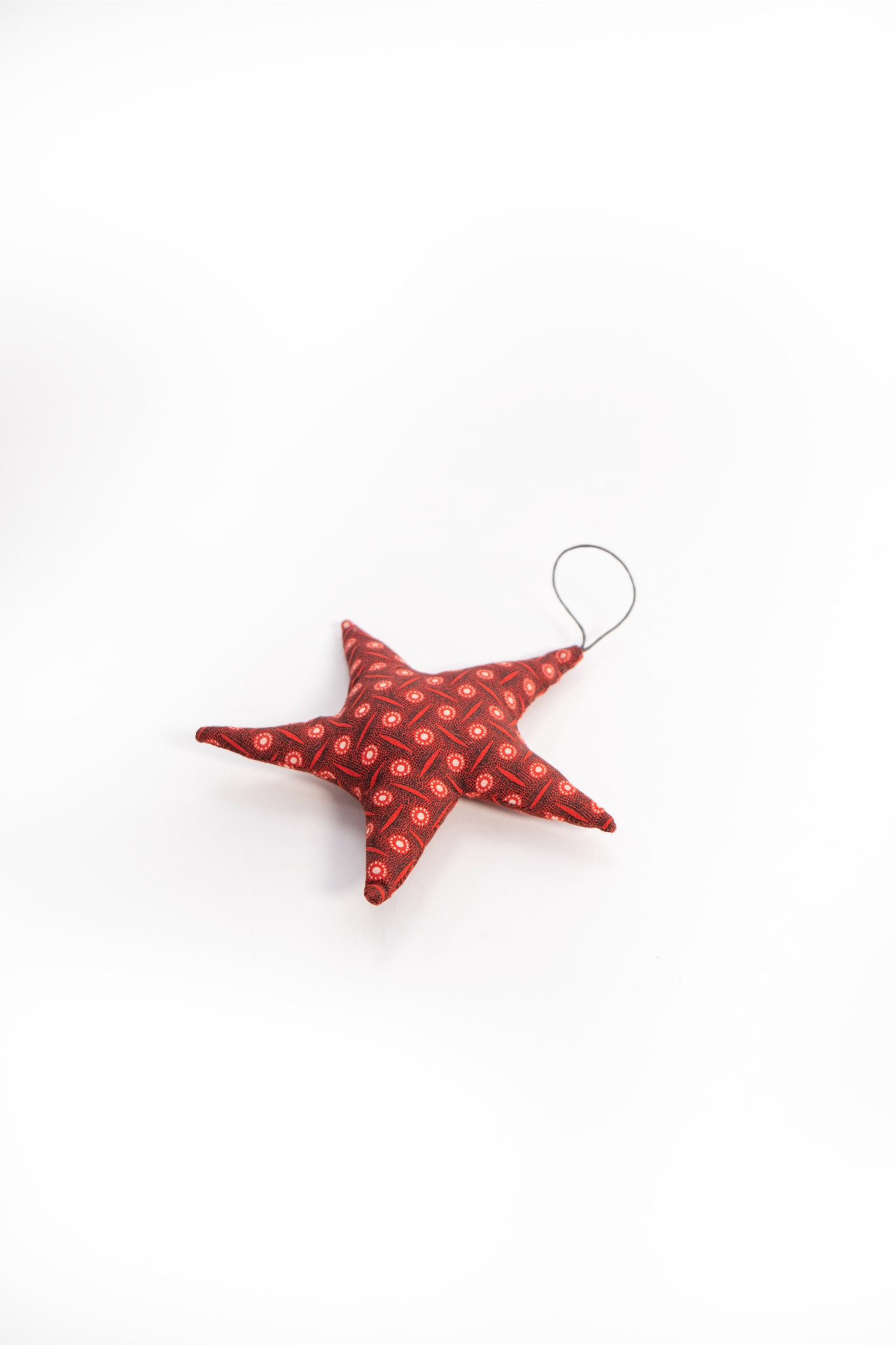 African Cloth Large Christmas Star Ornament