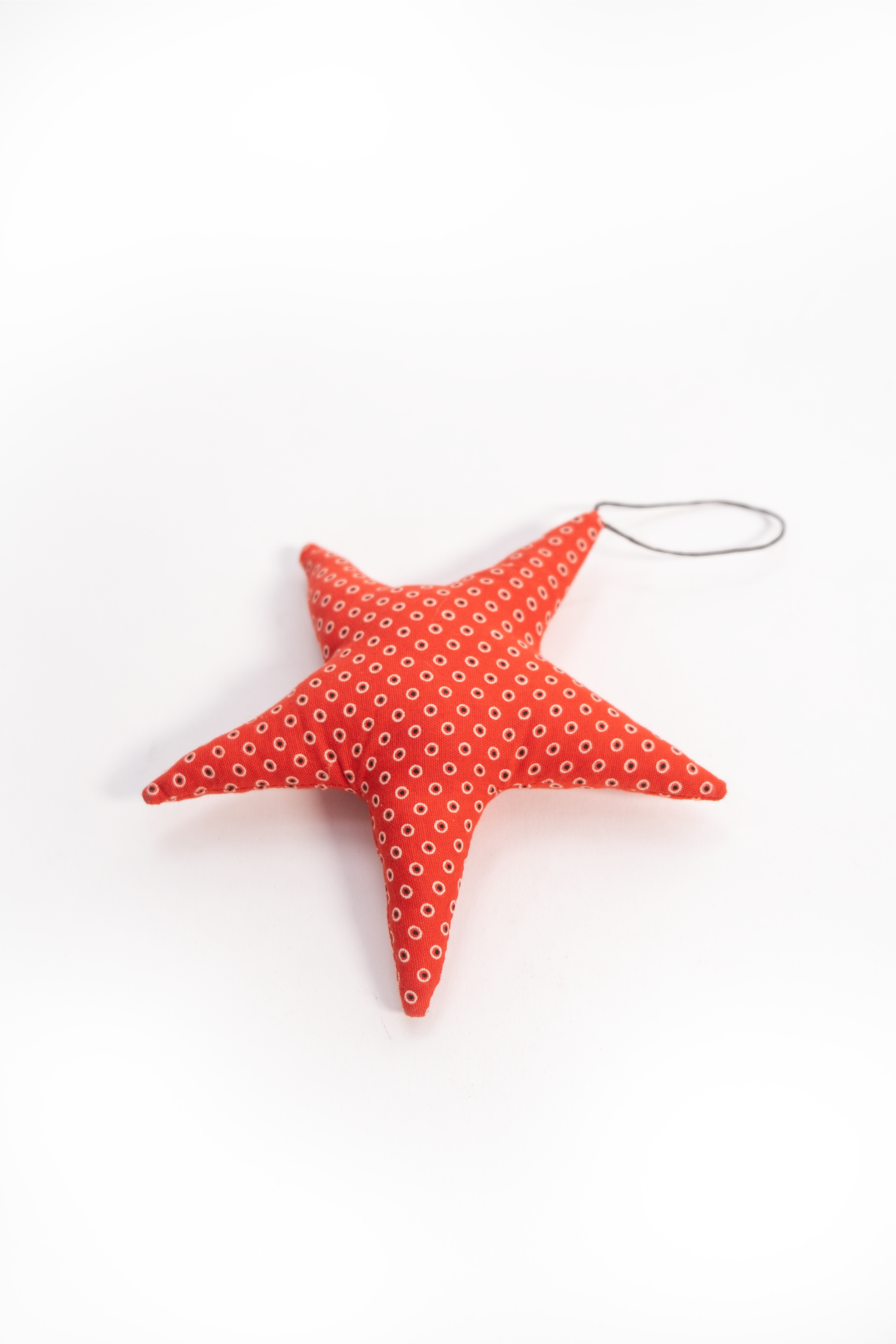 African Cloth Large Christmas Star Ornament