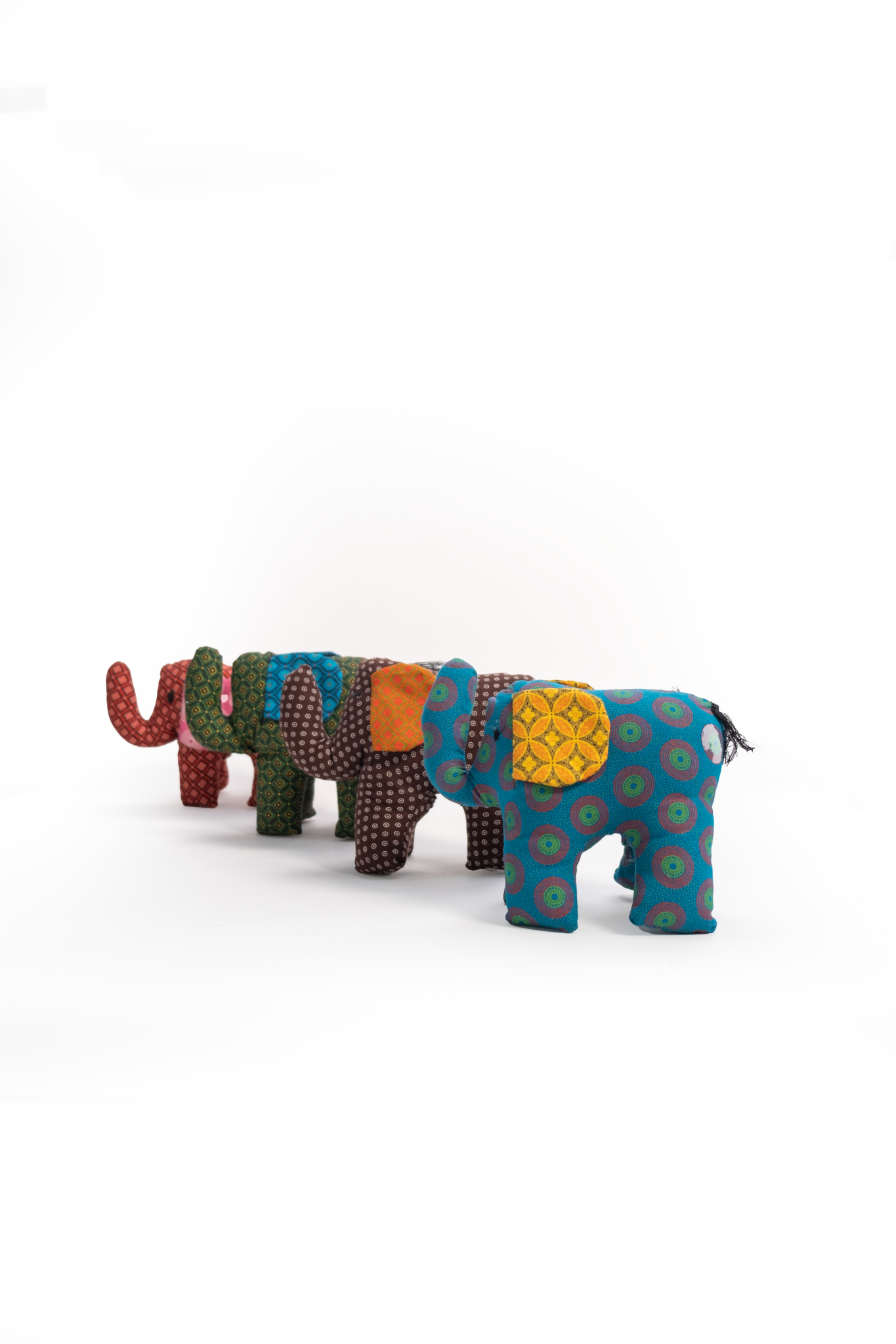 African Cloth Elephant Soft Toy - Small