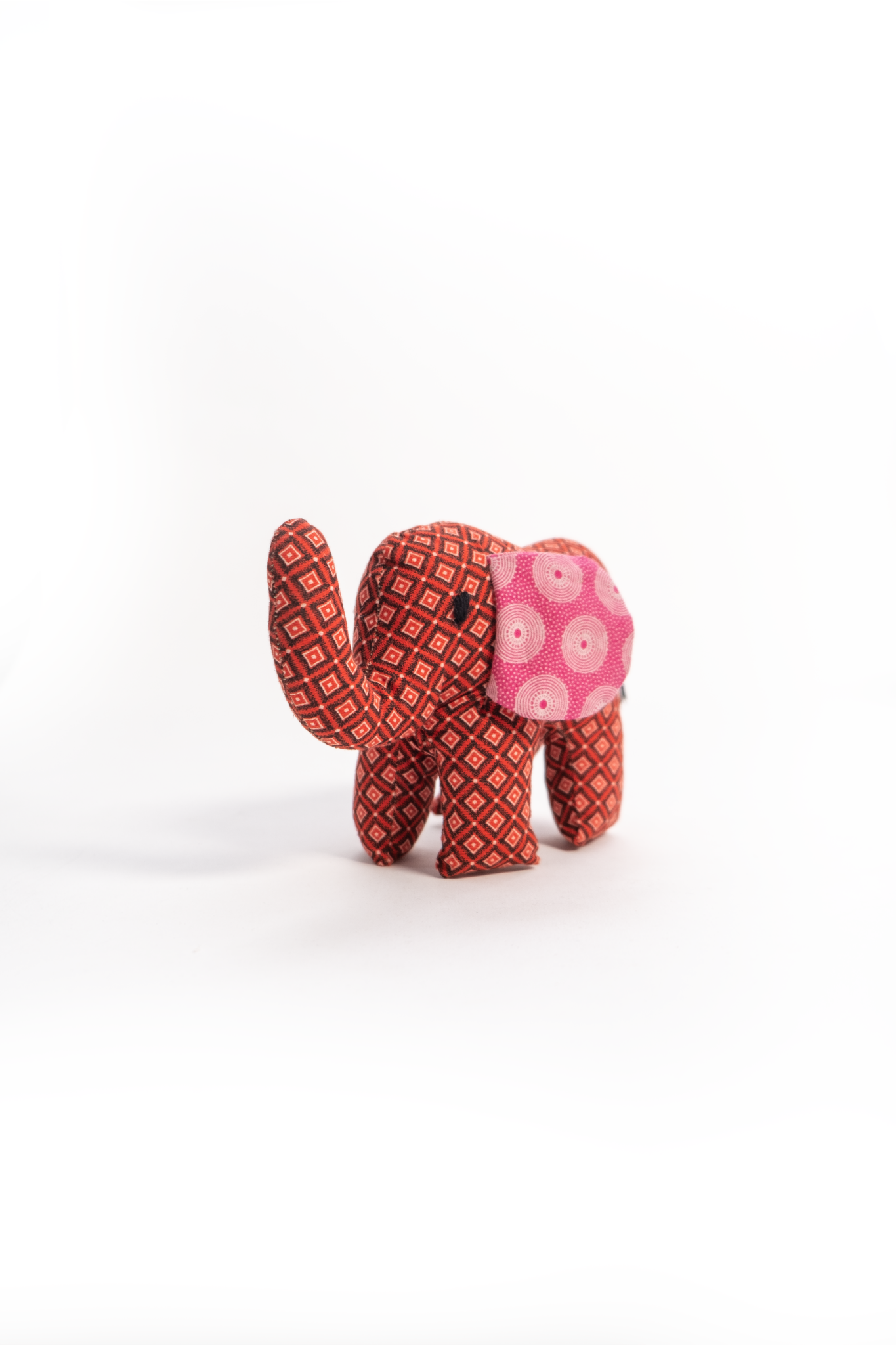 African Cloth Elephant Soft Toy - Small