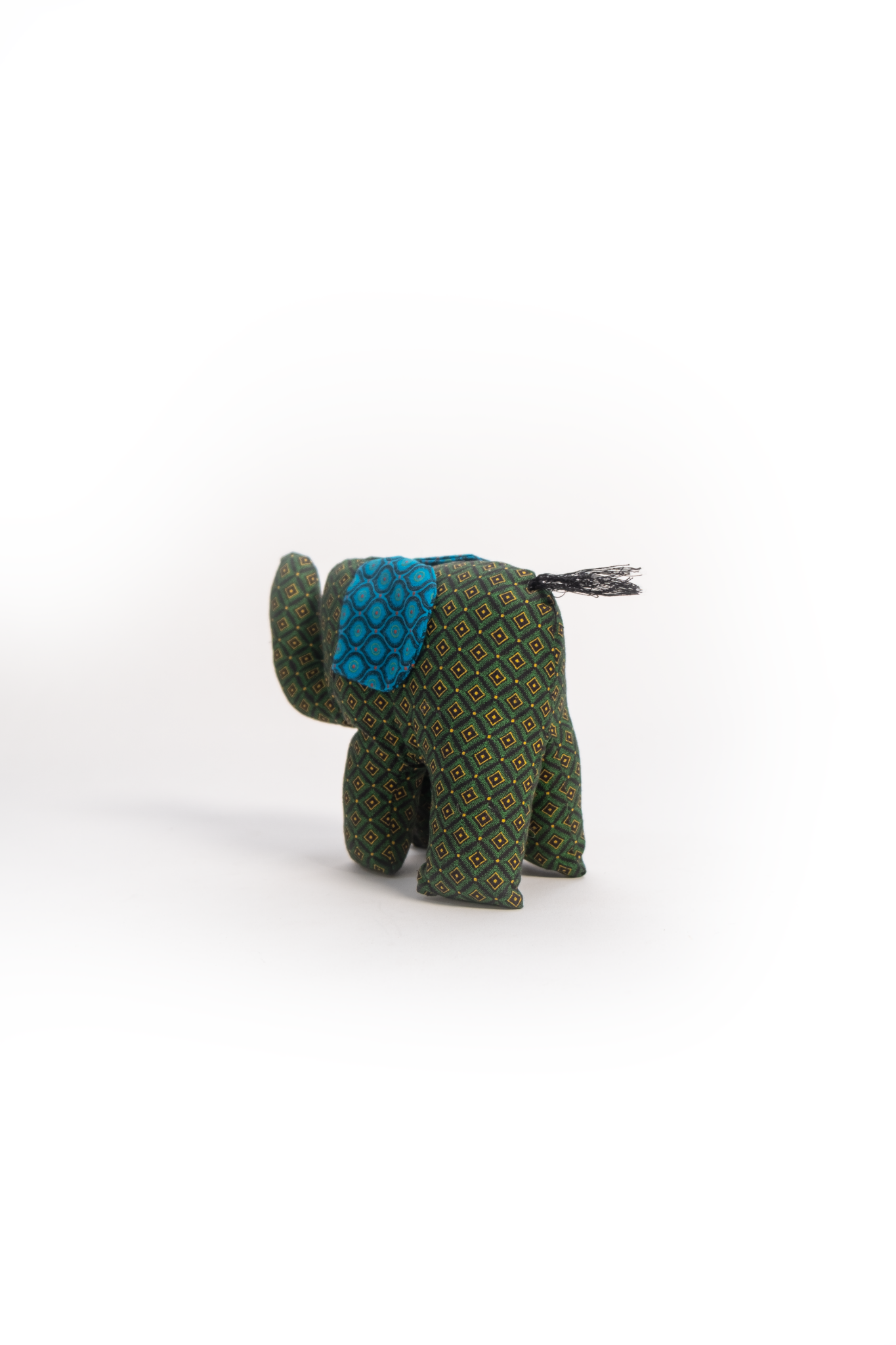 African Cloth Elephant Soft Toy - Small