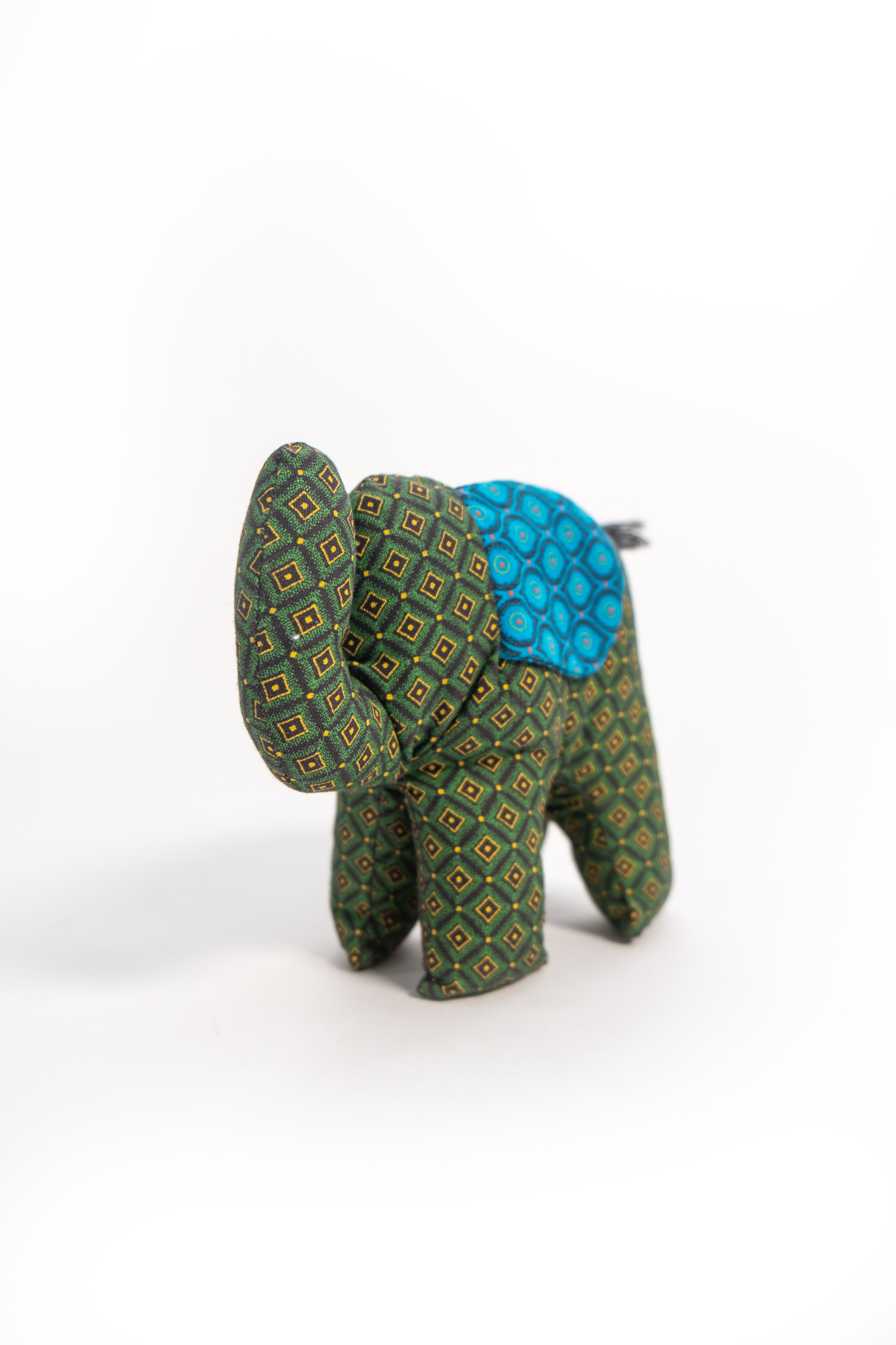African Cloth Elephant Soft Toy - Small