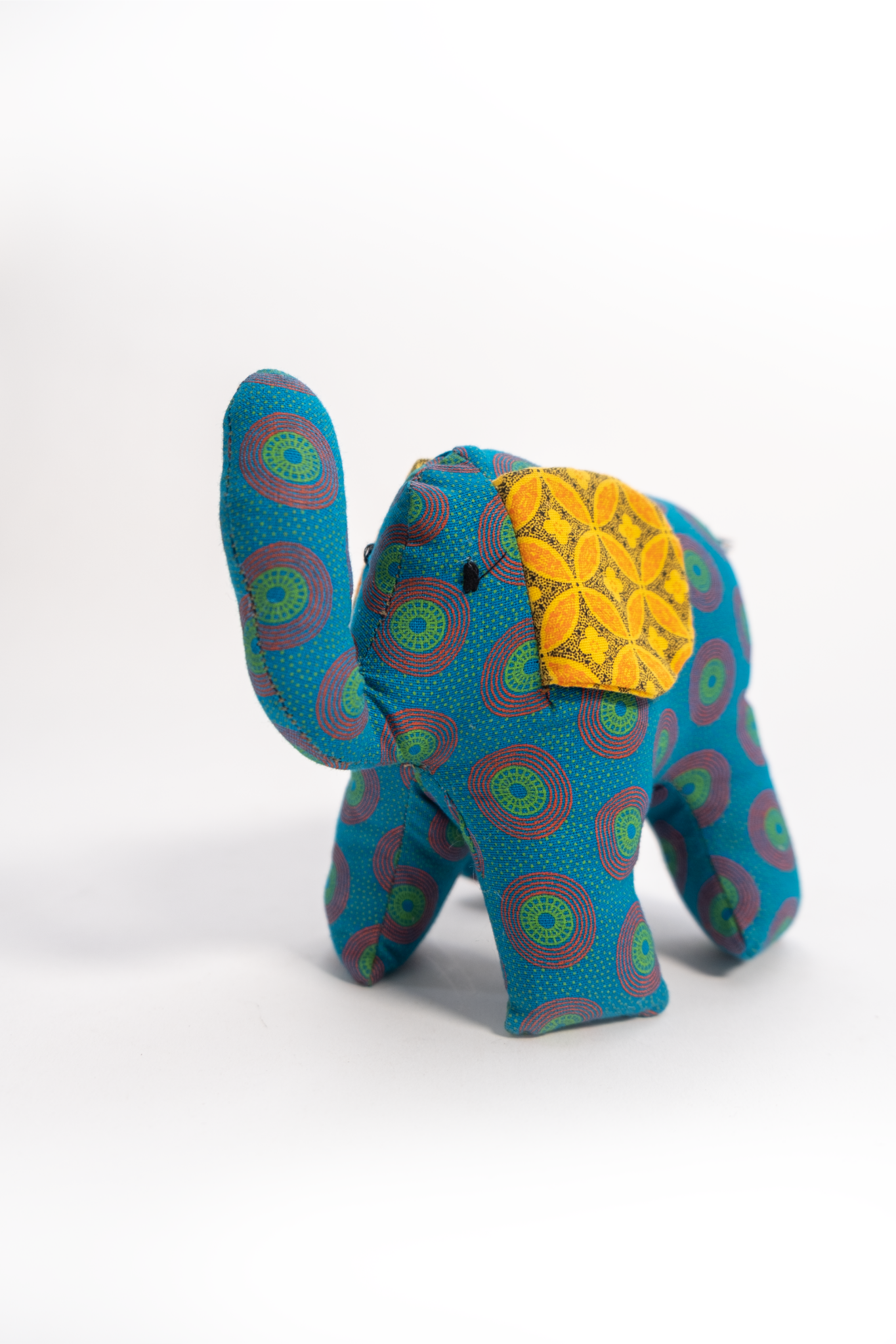 African Cloth Elephant Soft Toy - Small