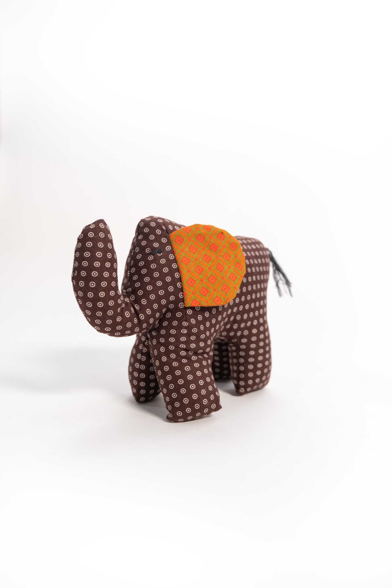 African Cloth Elephant Soft Toy - Small