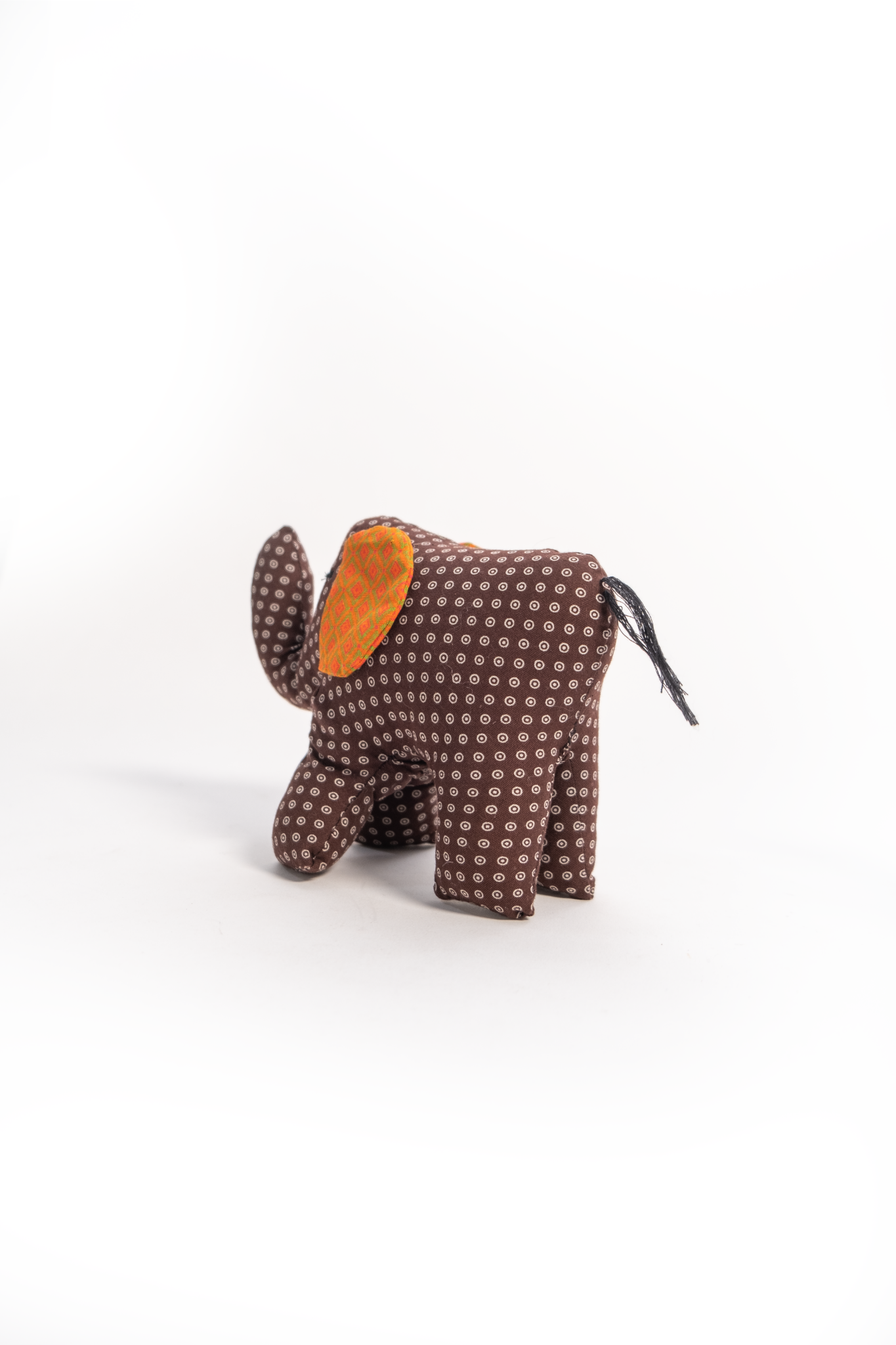 African Cloth Elephant Soft Toy - Small