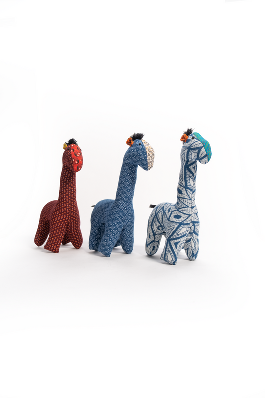 African Cloth Giraffe Soft Toy