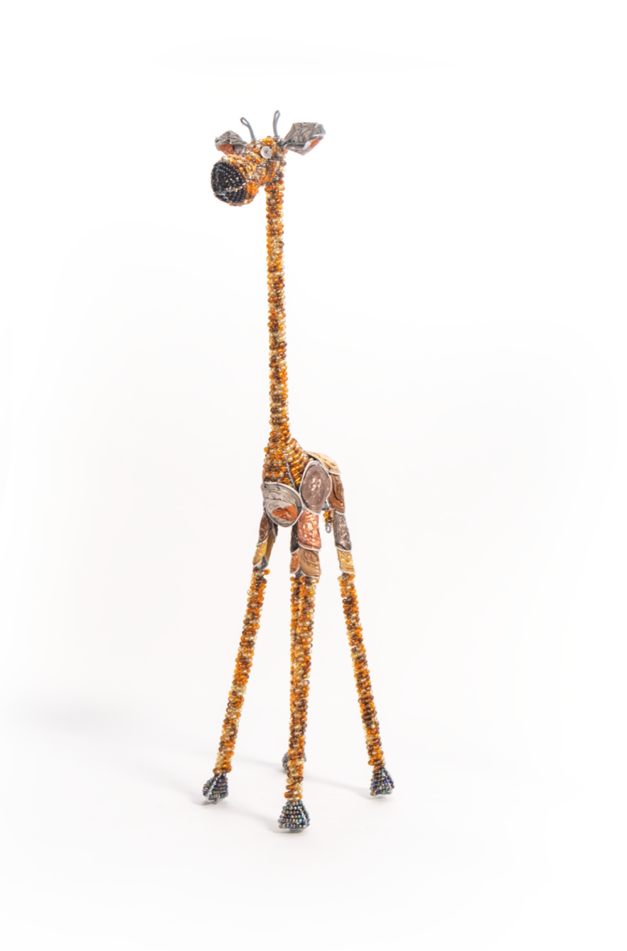 Recycled Capsule Beaded Giraffe