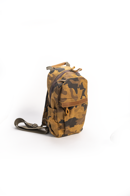Camouflage & Leather Bag Large
