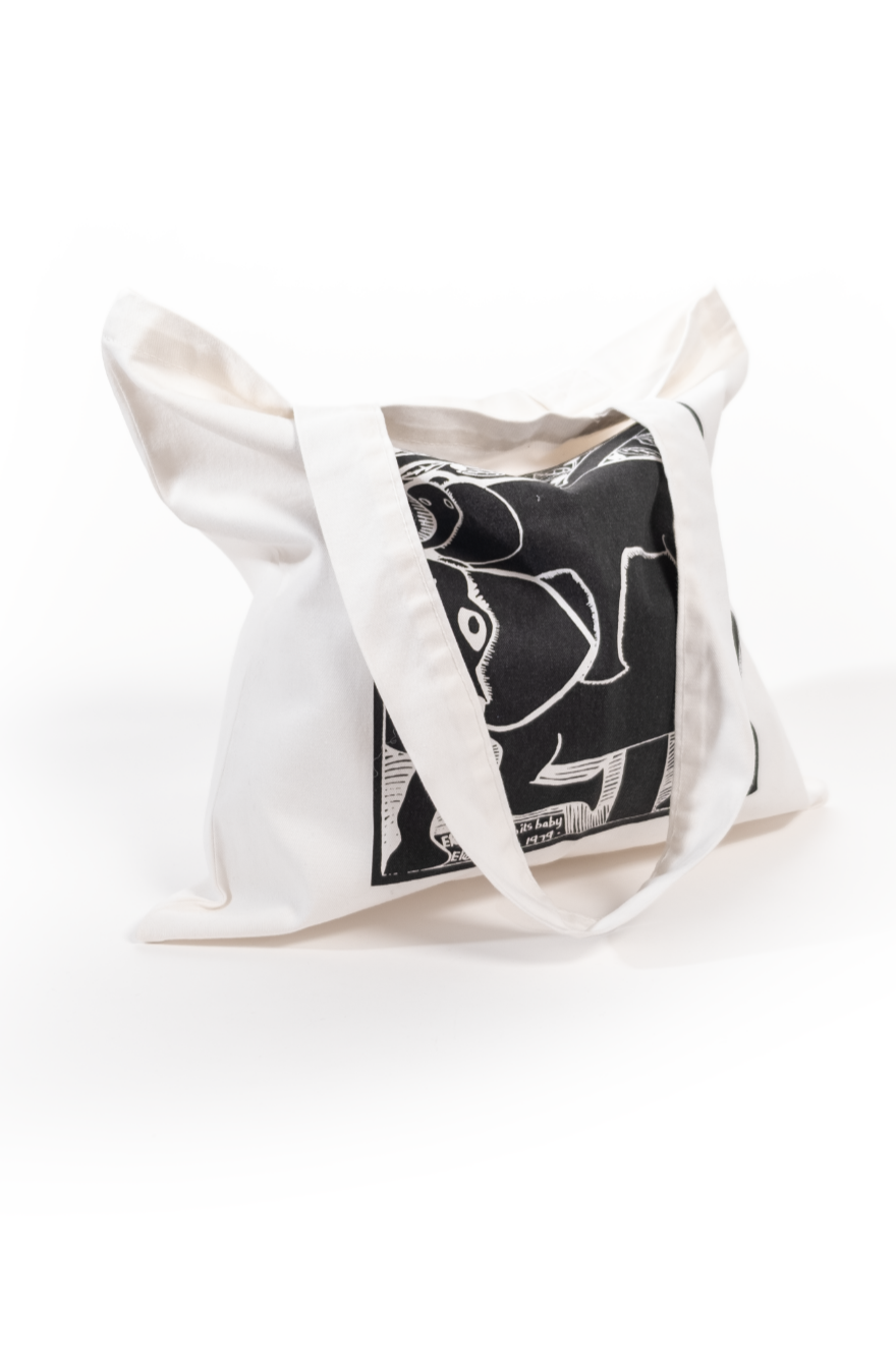 John Muafangejo Elephant & Baby Tote Bag
