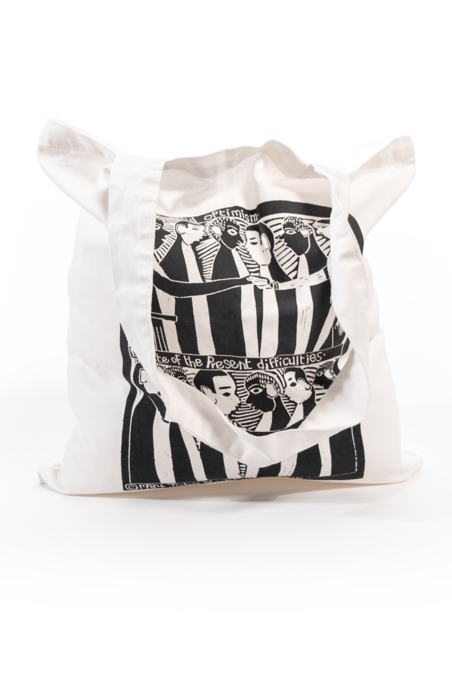 John Muafangejo Éléphant et bébé Tote bag