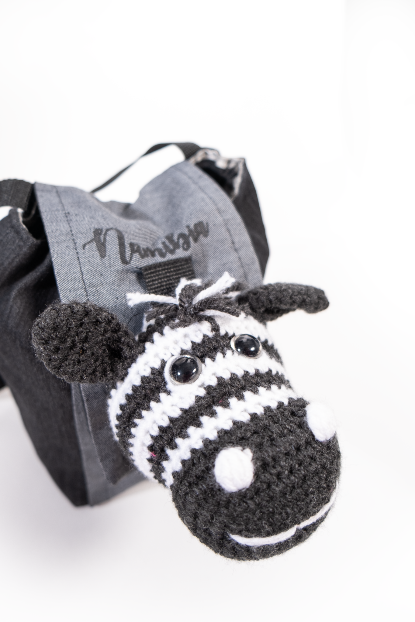 Zebra crochet Backpack
