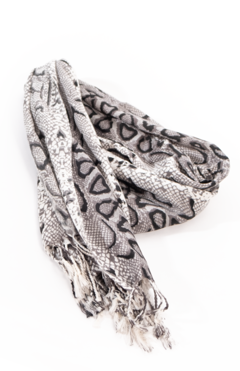 Snake Print Winter Pashmina Scarf