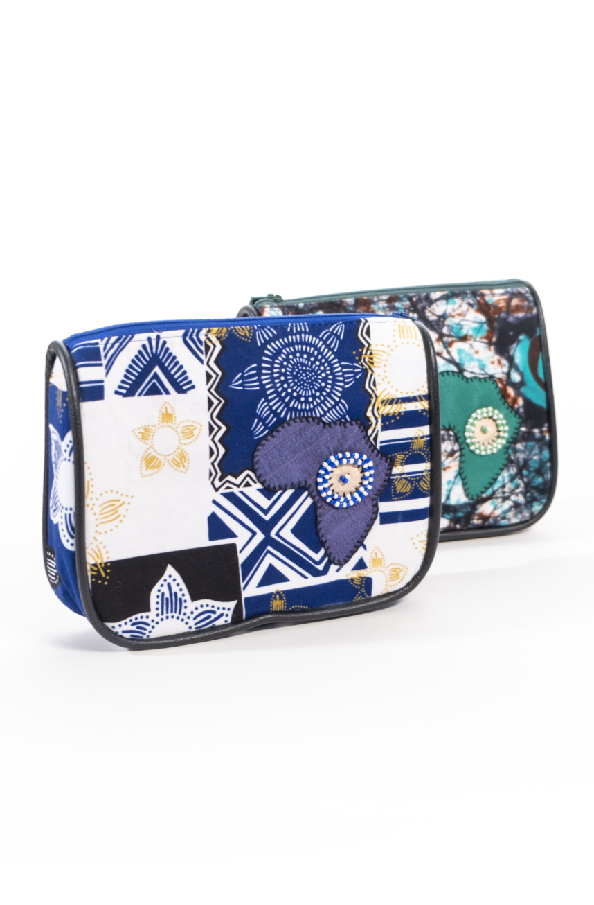 Small African cloth Wash Bag
