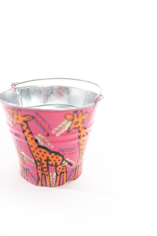 Small giraffe metal Bucket - 350ml
