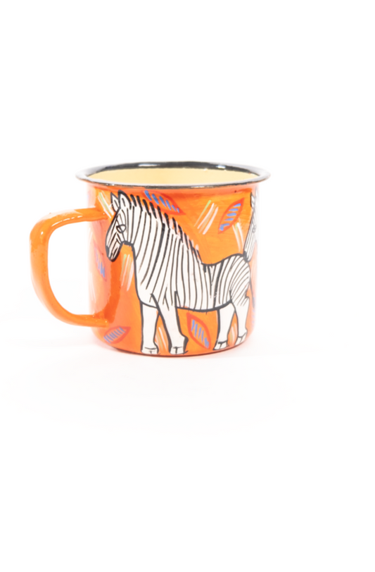 Zebra enamel Mug - 250ml