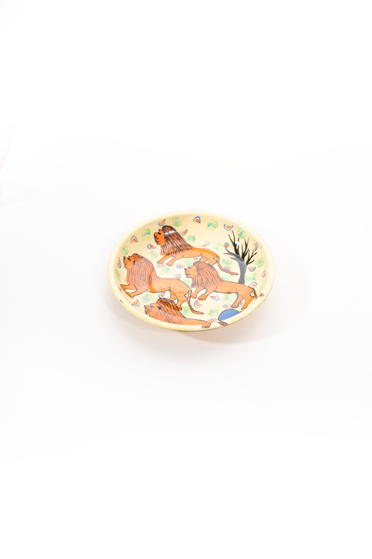 Lion enamel Plate