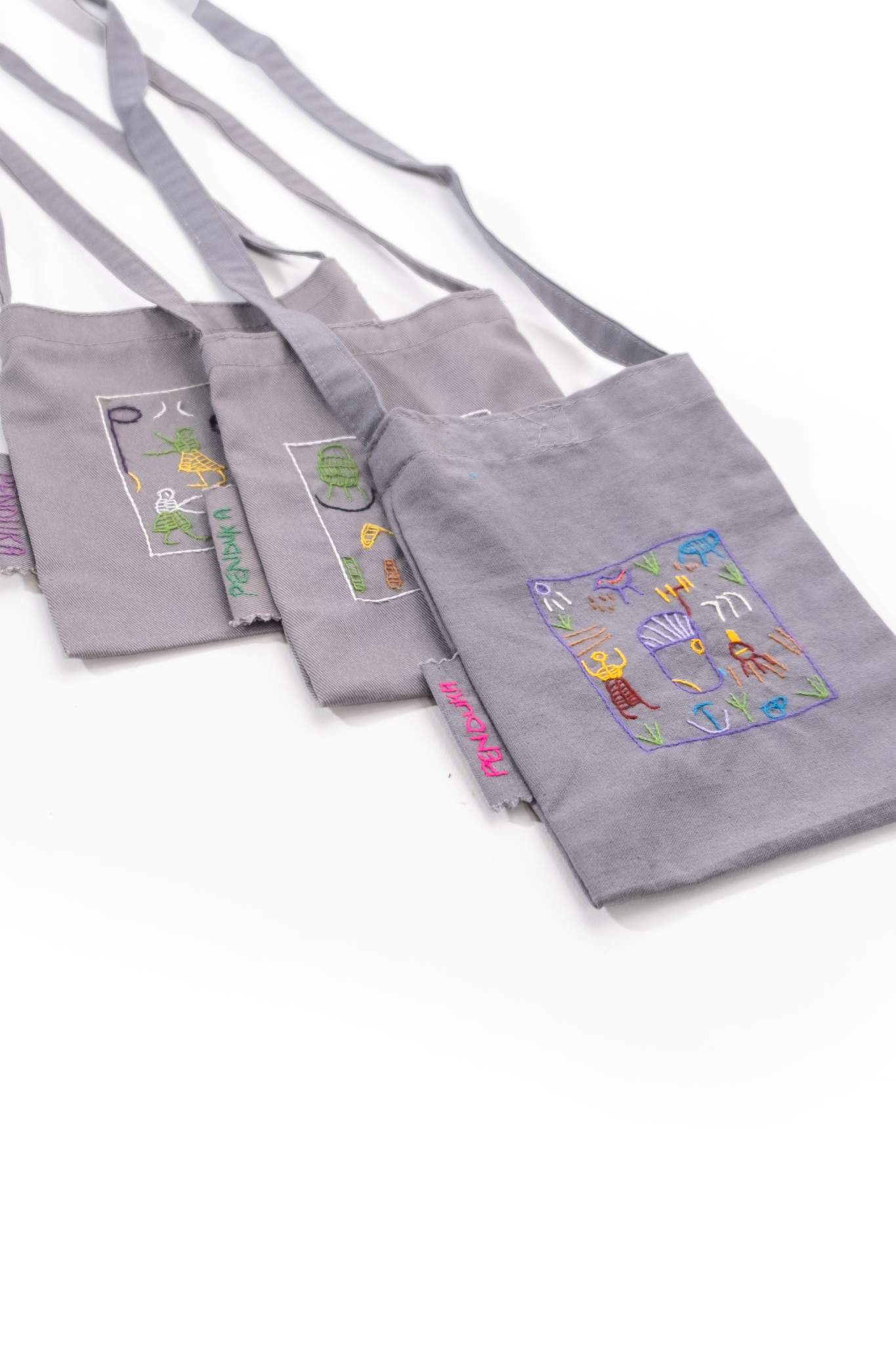 Sling Bag embroidered Village story