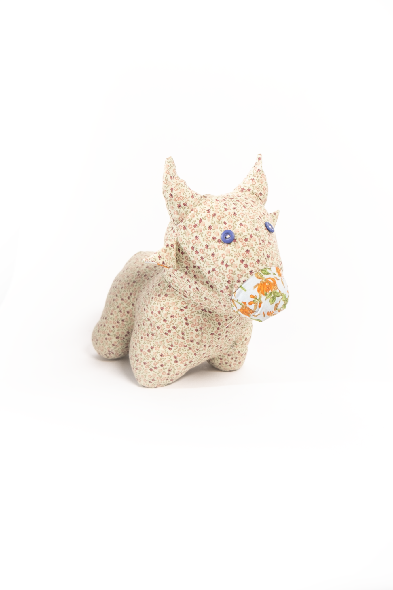 Handmade African Material Soft Toy - Nguni Cow