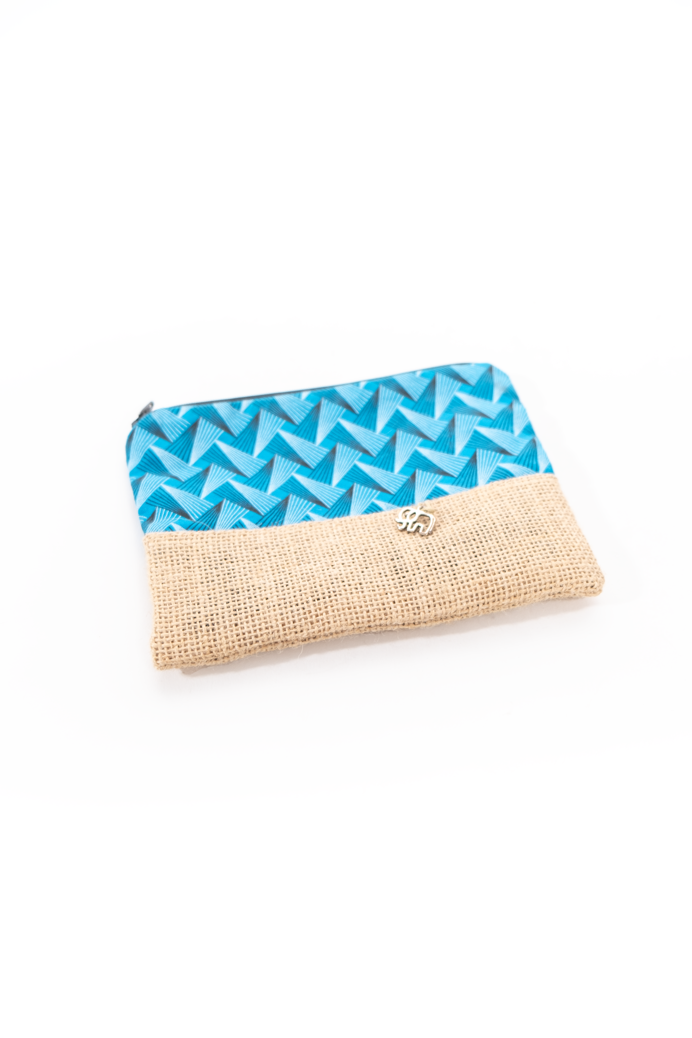 African Cloth & Hessian Make-Up Bag