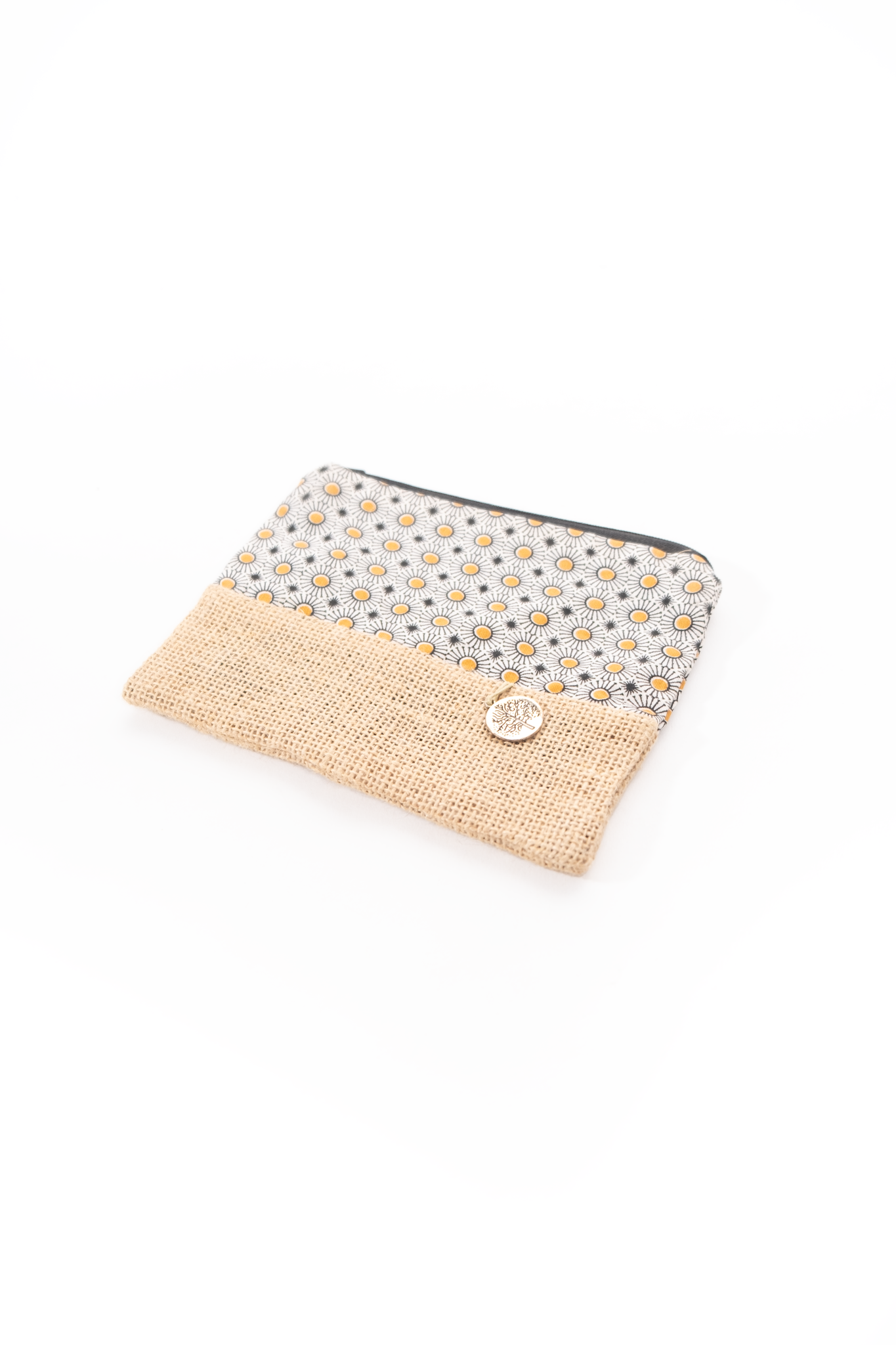 African Cloth & Hessian Make-Up Bag
