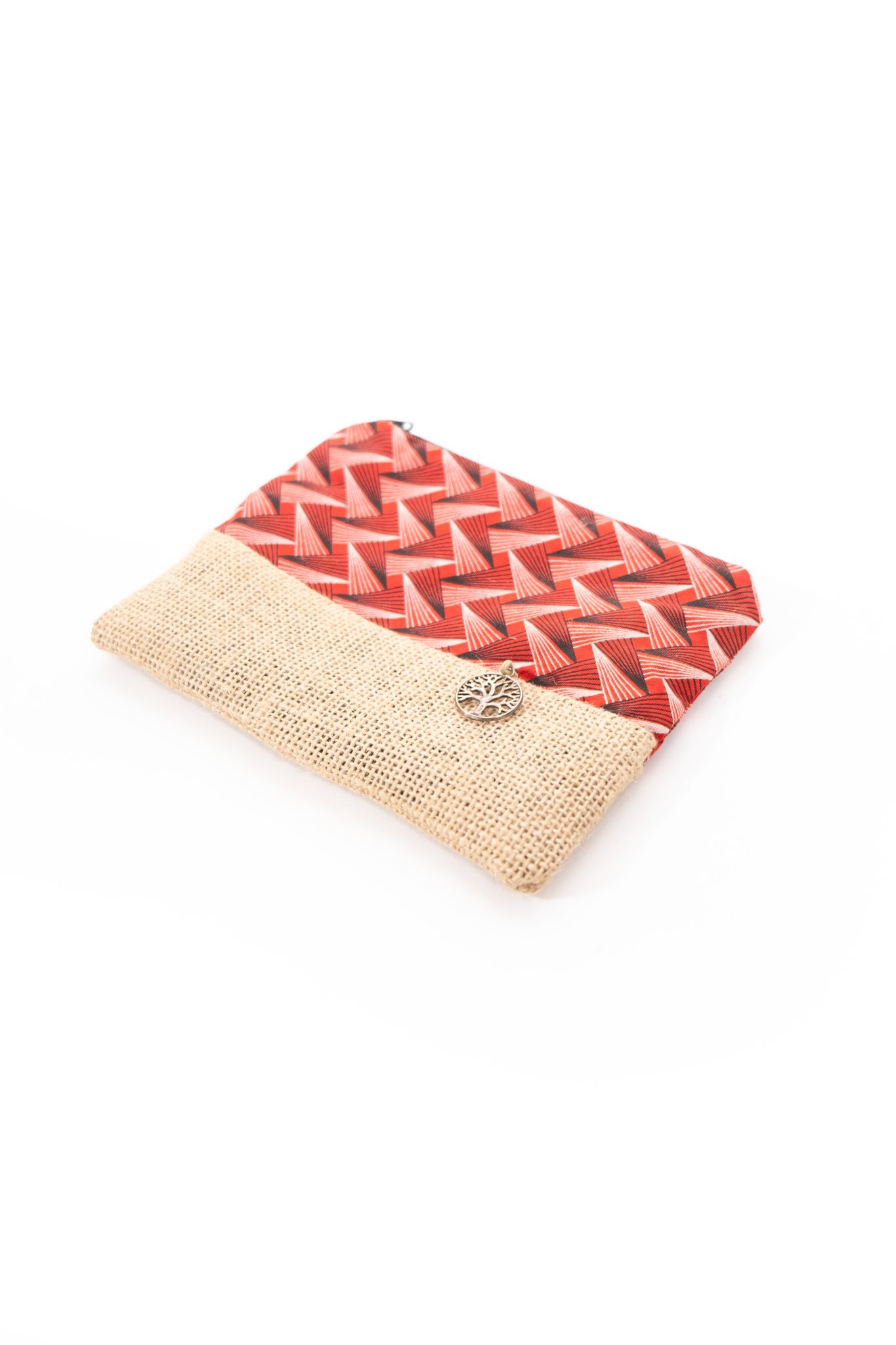 African Cloth & Hessian Make-Up Bag