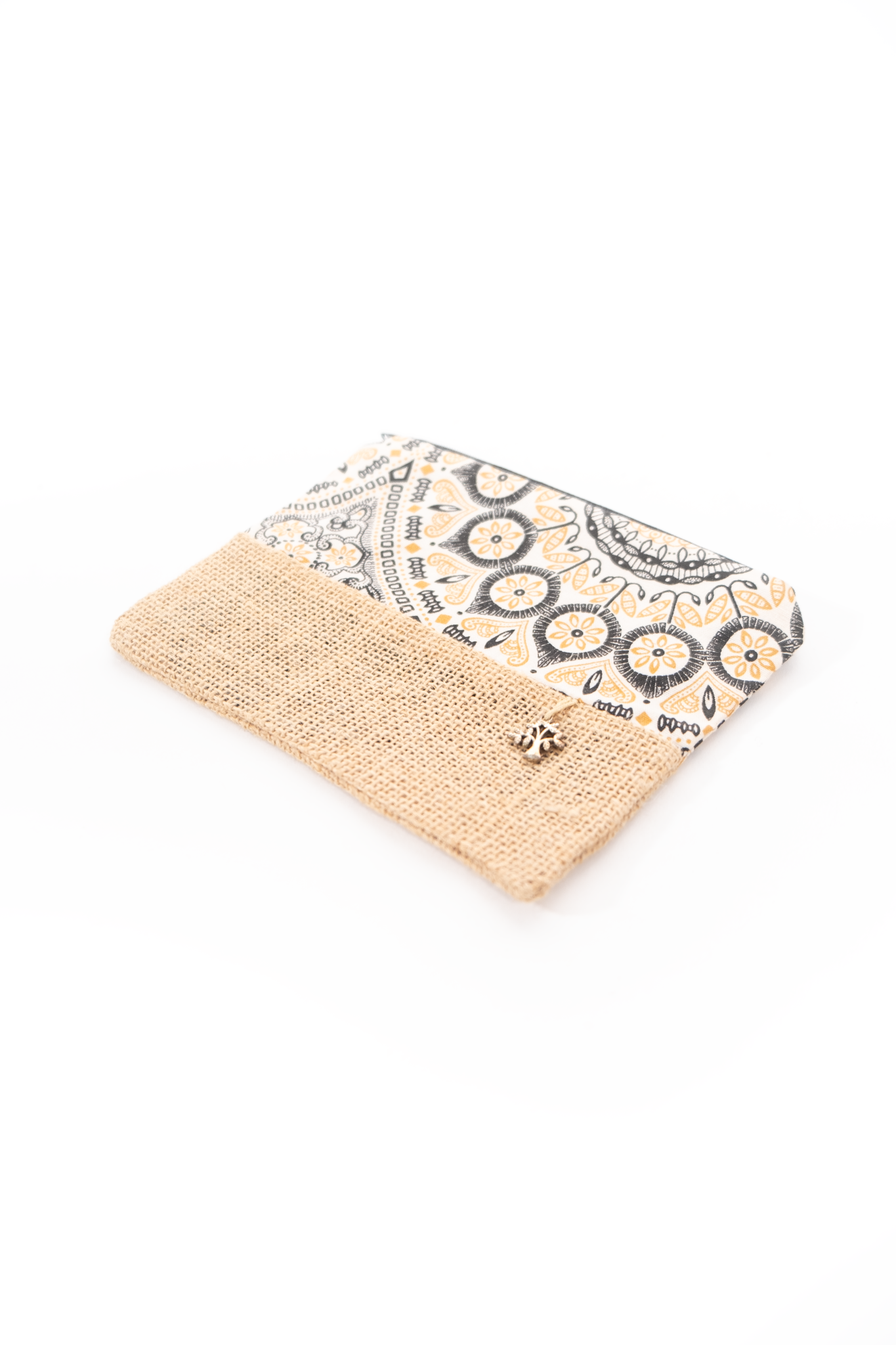 African Cloth & Hessian Make-Up Bag