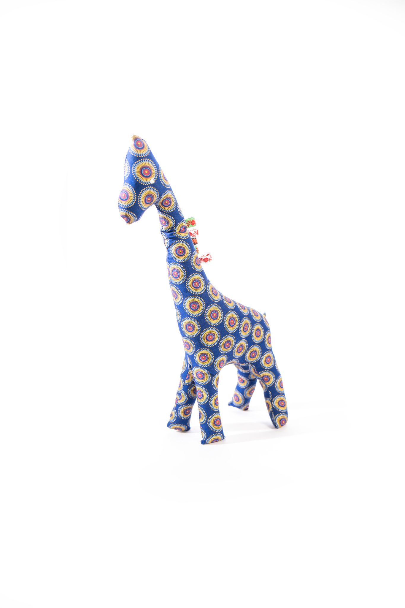 Handmade African Material Giraffe Soft Toy - Large