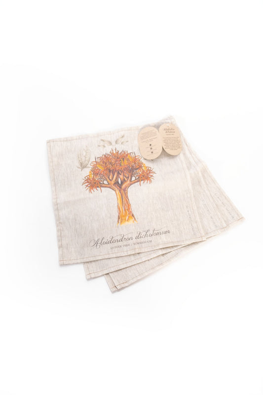 Quiver tree cotton Napkin set of 4