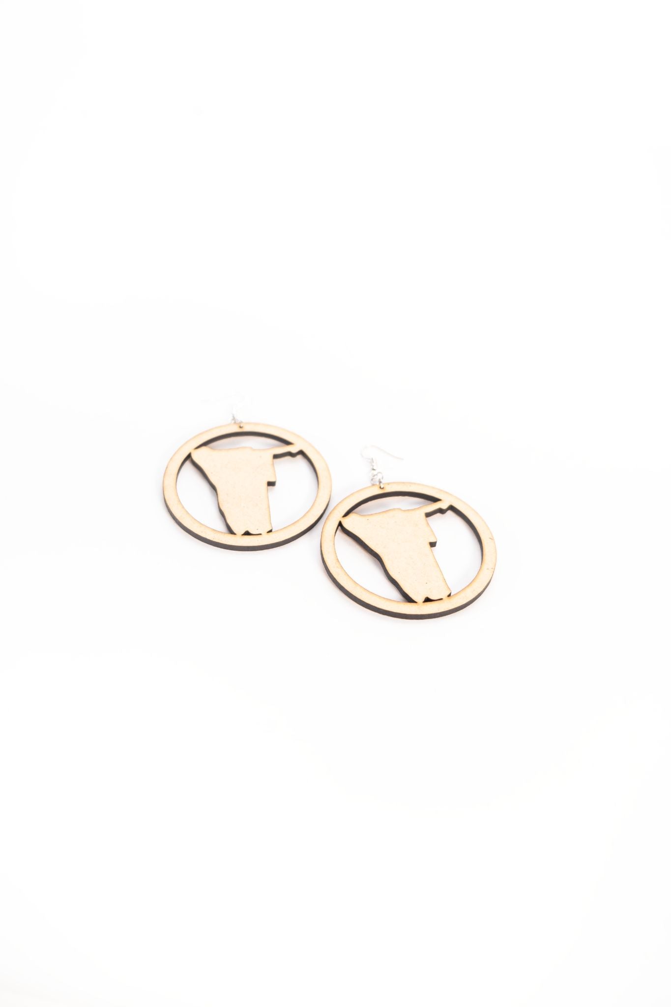 Large wooden circular Earrings - Namibia