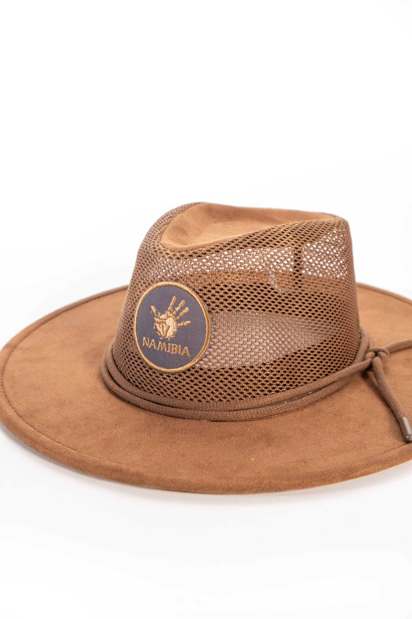Net top brim Hat - Namibia embroidered