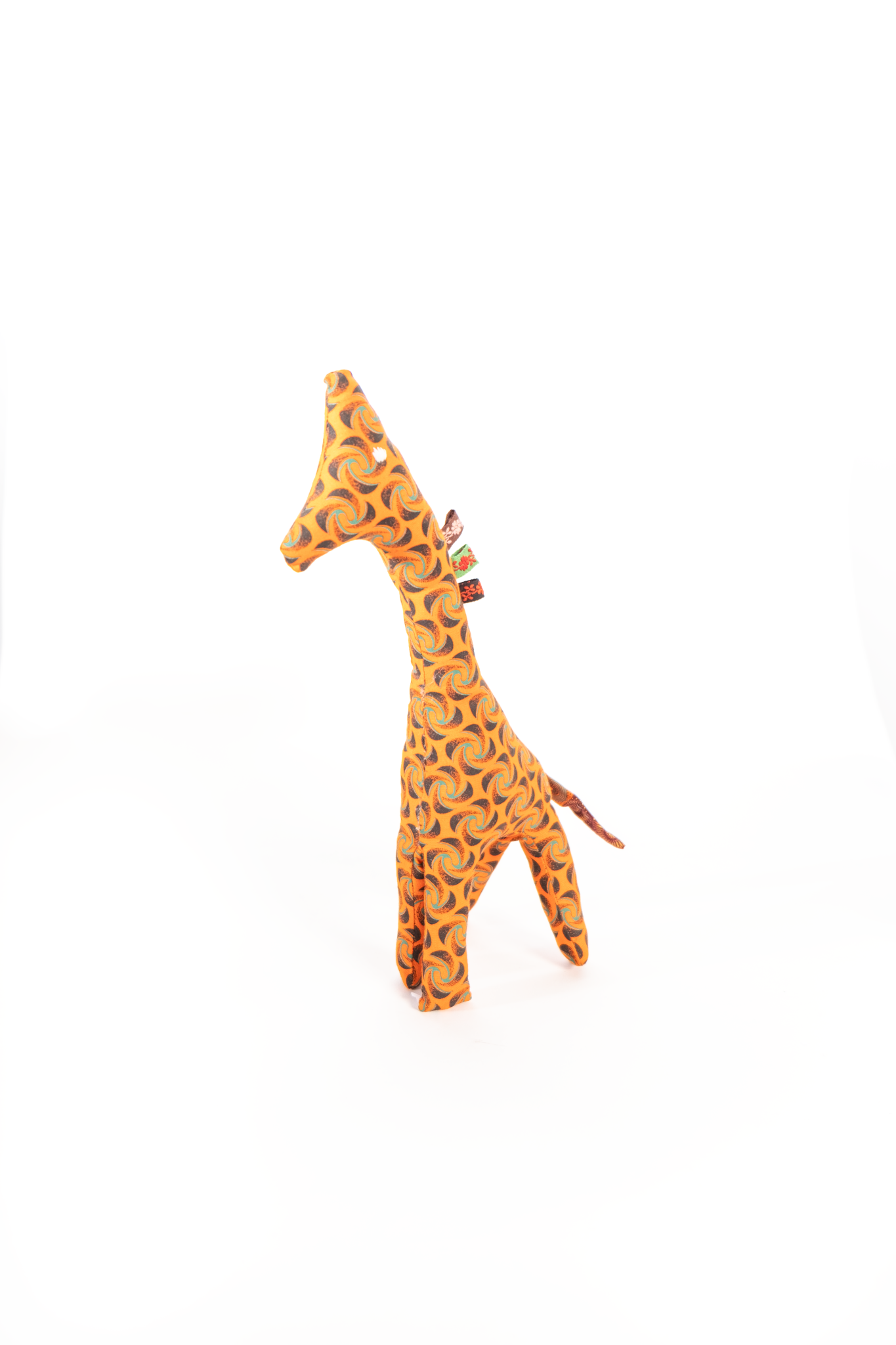 Handmade African Material Giraffe Soft Toy - Medium
