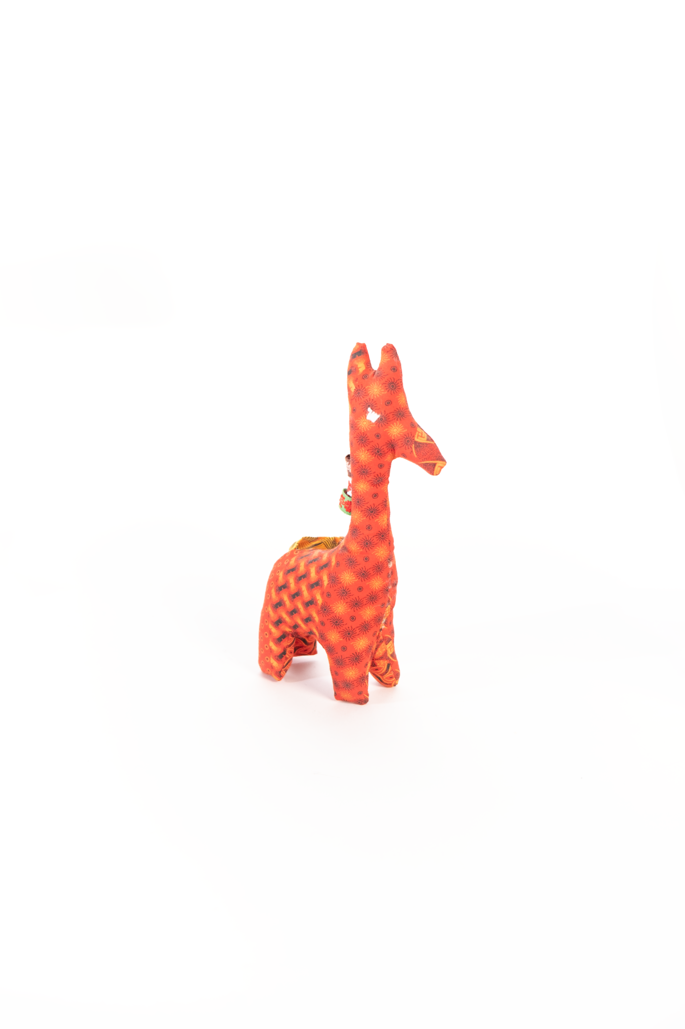 Handmade African Material Giraffe Soft Toy - Small