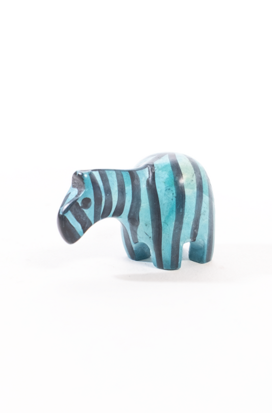 Tiny Soapstone zebra animal Figurine