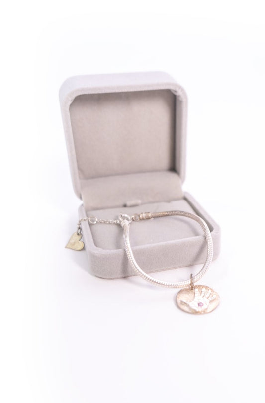 Care Trust Silver Bracelet with Tourmaline Stone