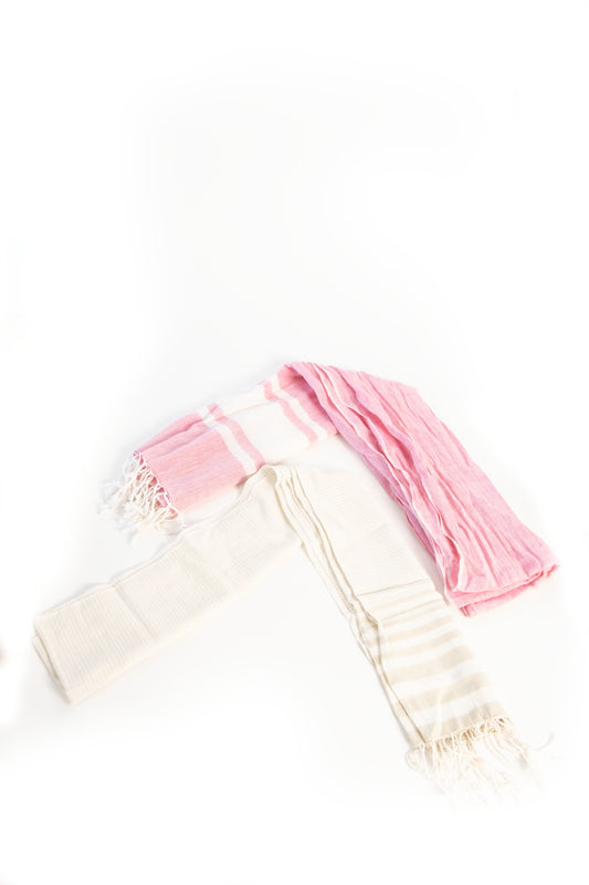 Cotton Striped Scarf