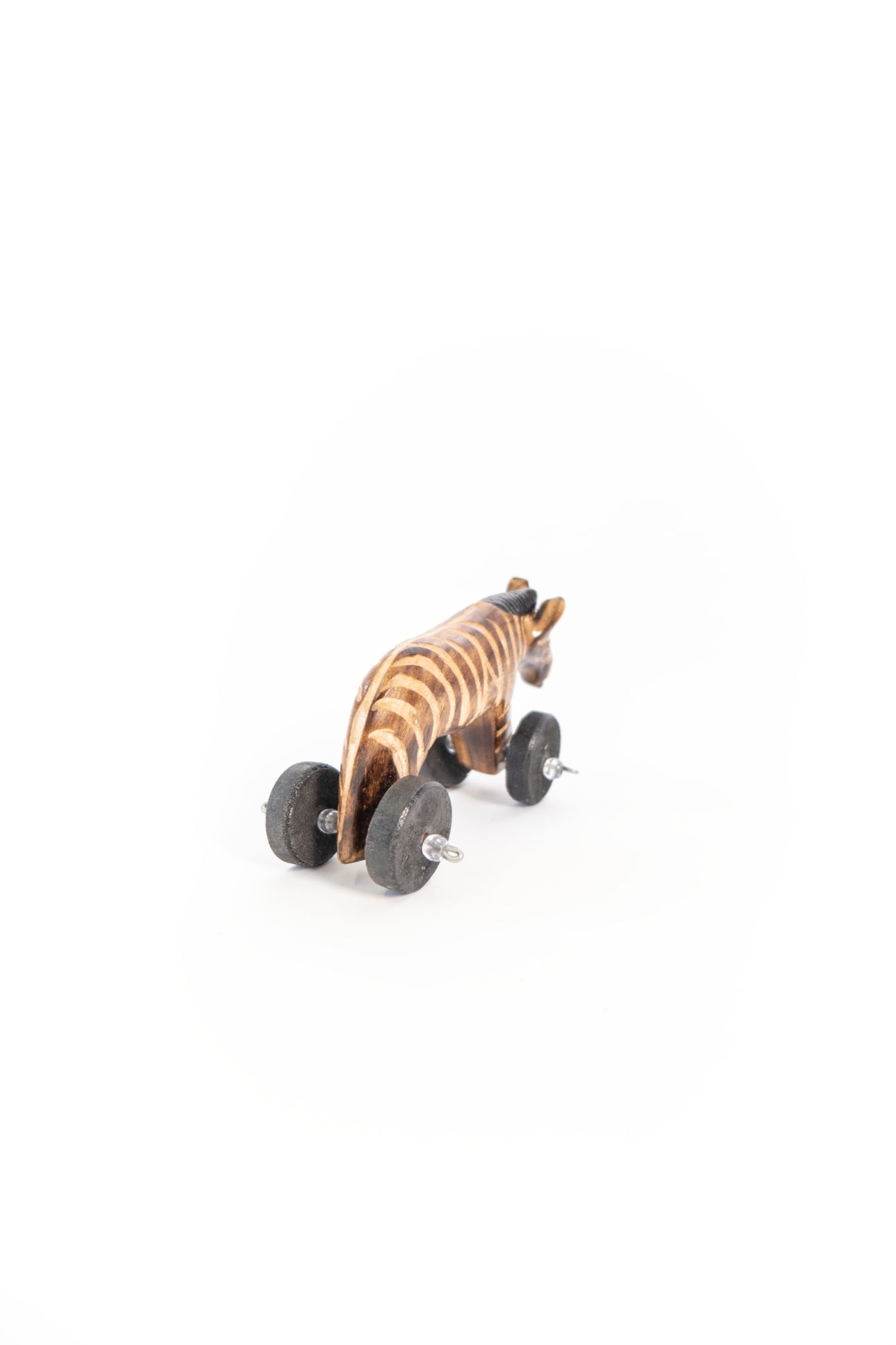 Wooden toy on wheels