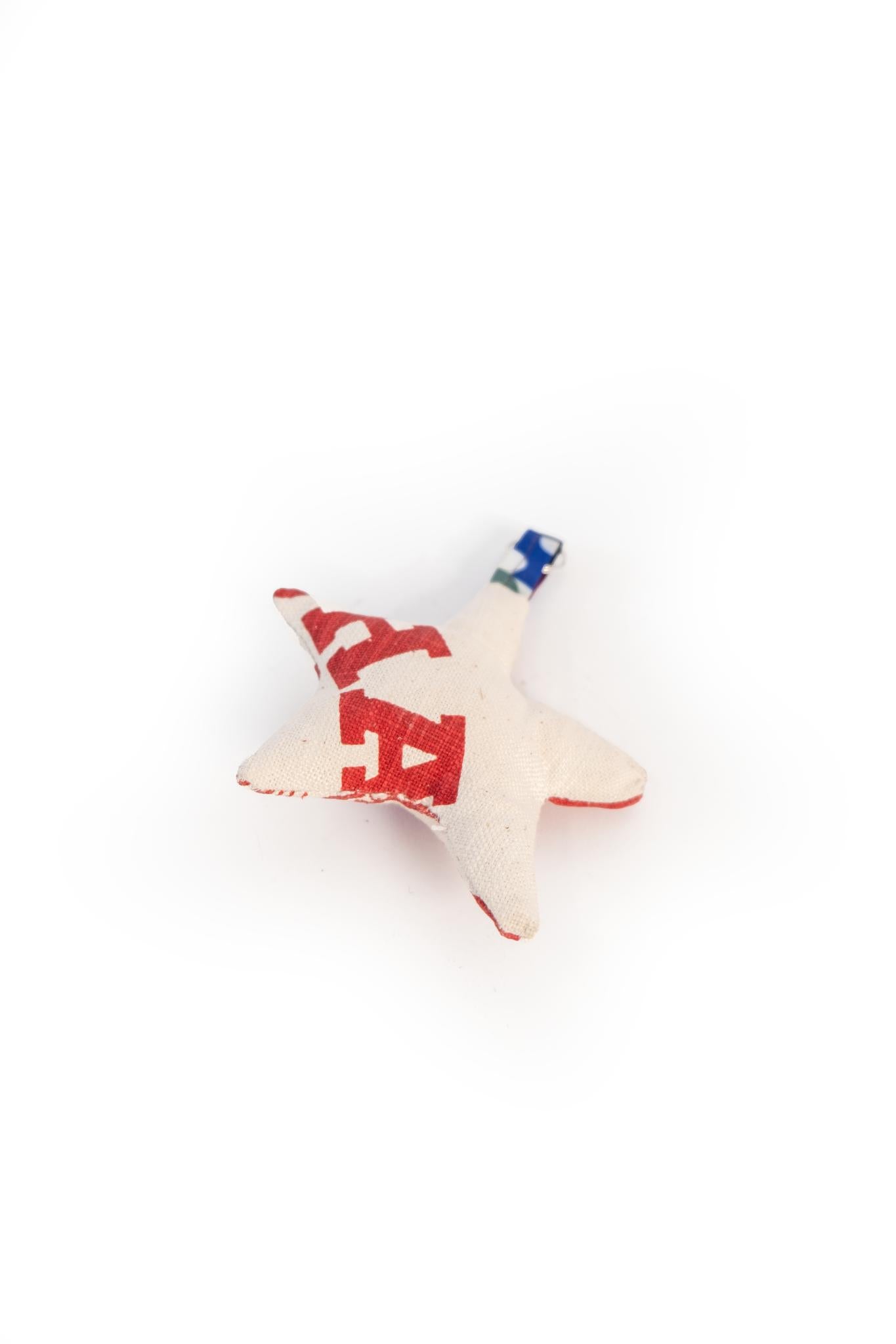 Champion fabric Christmas Star Keyring