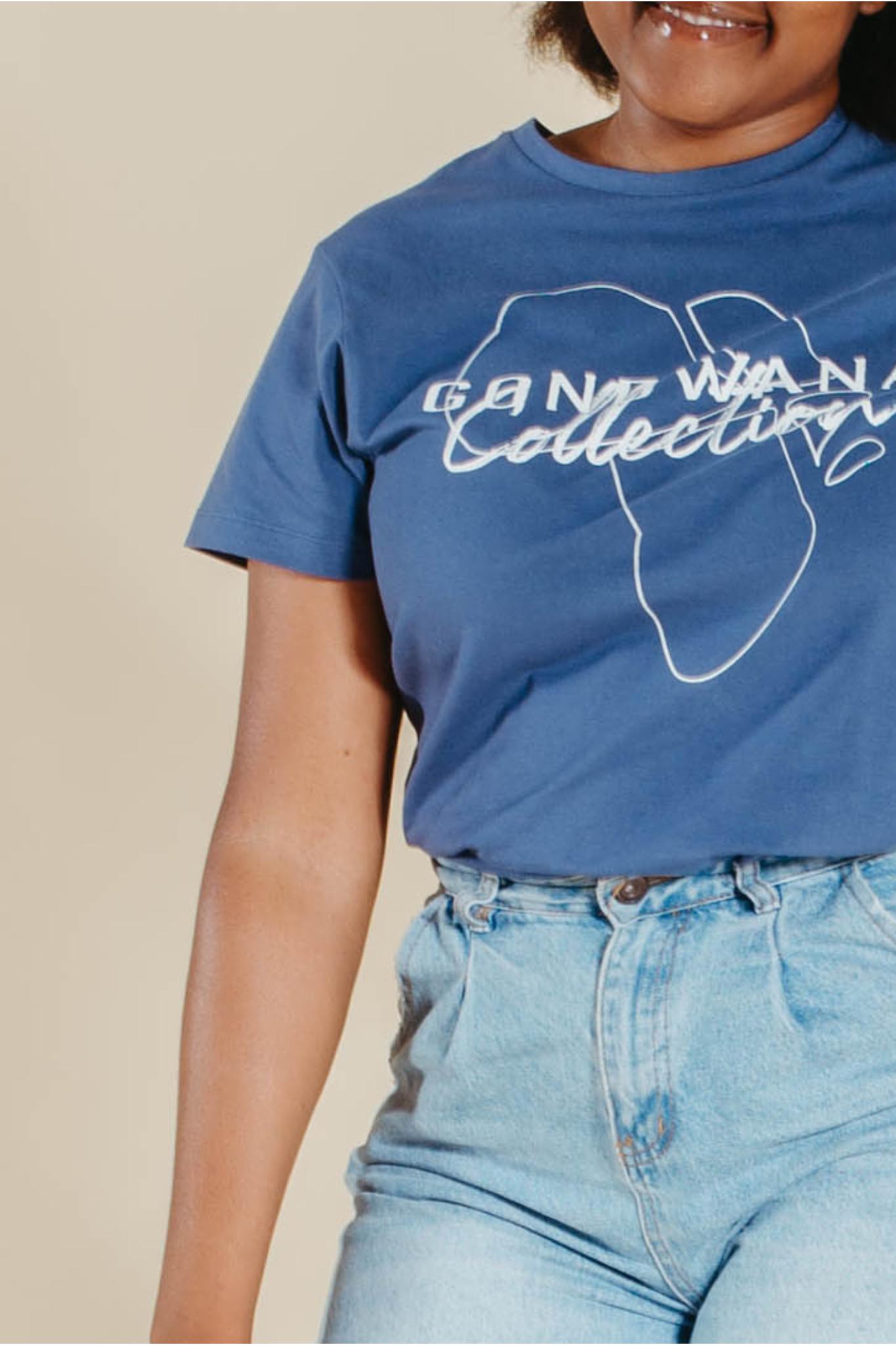 Gondwana African Print Women T-shirt Blue