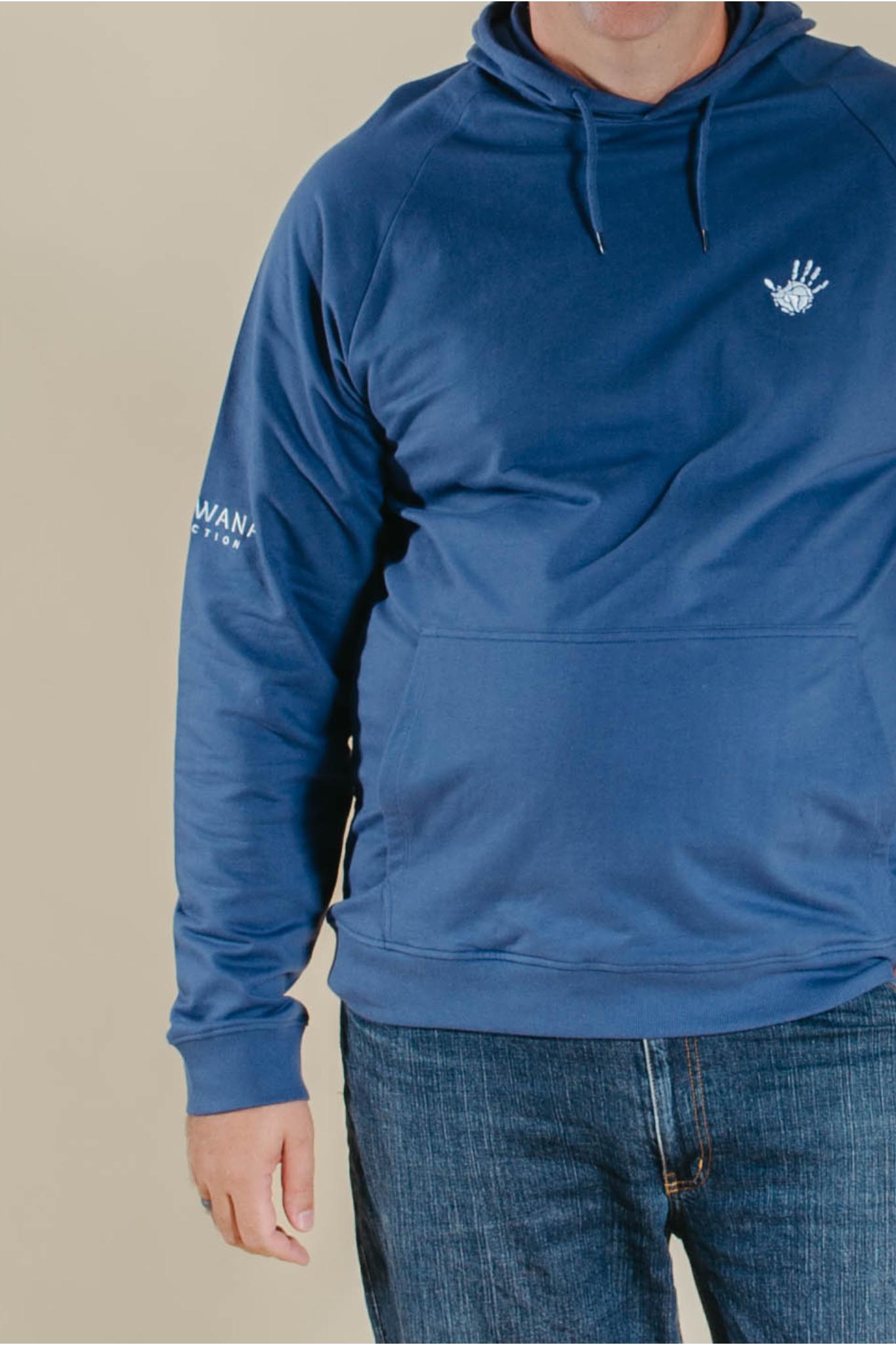Gondwana hoodie hand logo embroider Blue