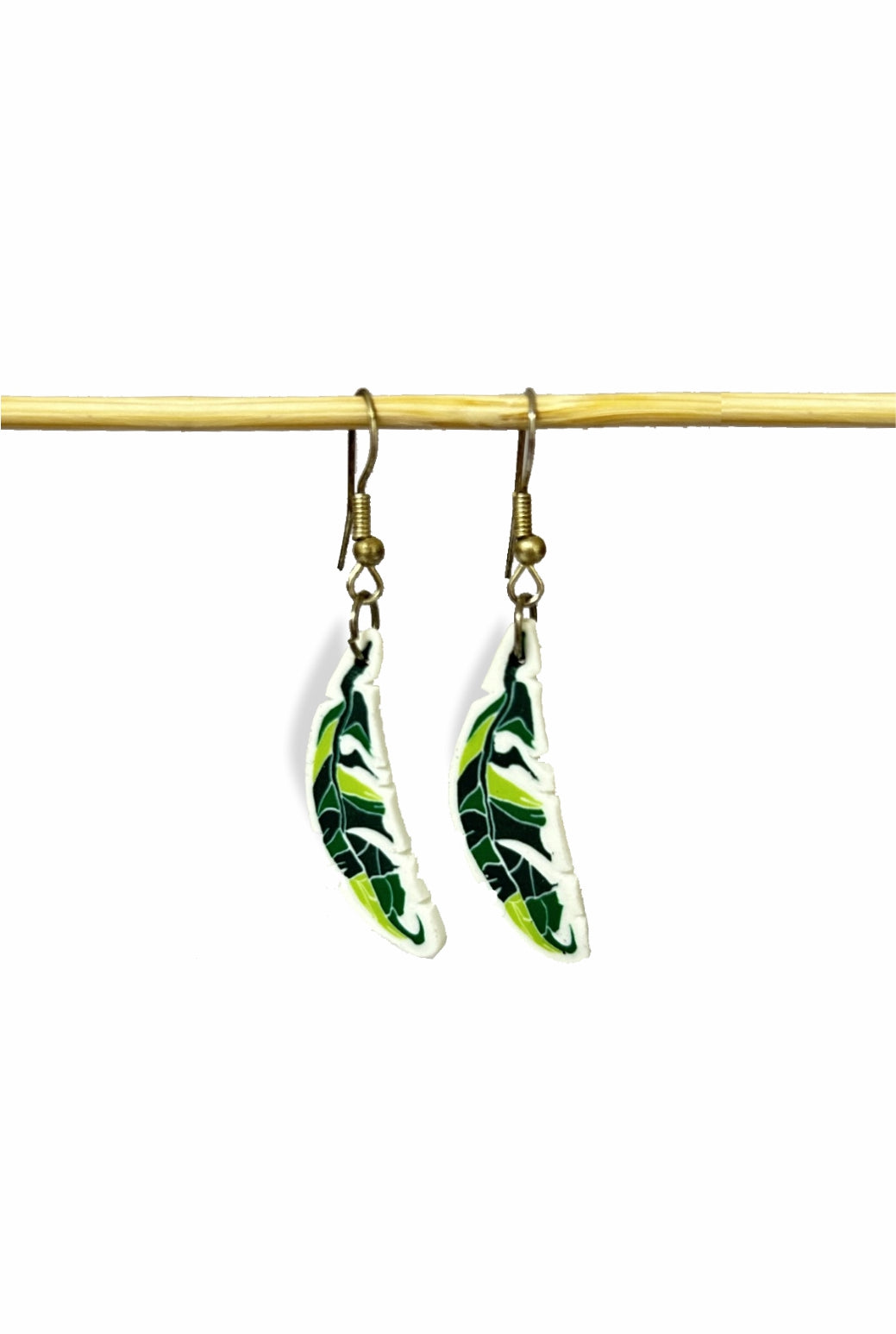 Femo Clay Feather Earrings