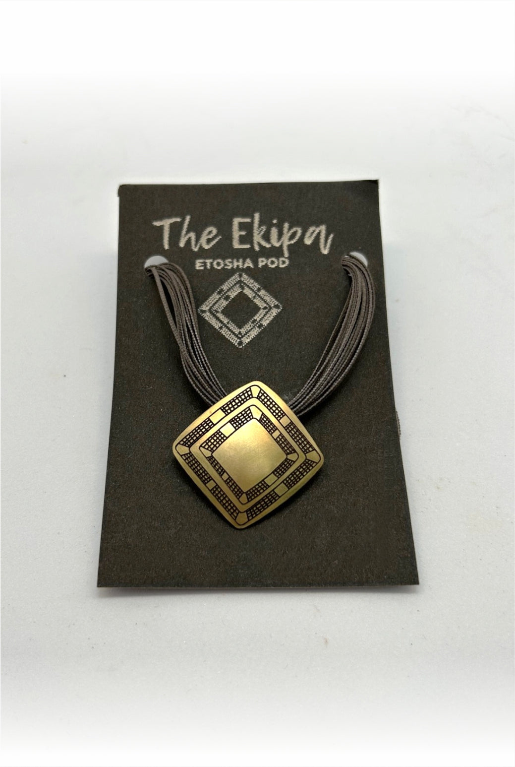 Ekipa Necklace Engraved Brass