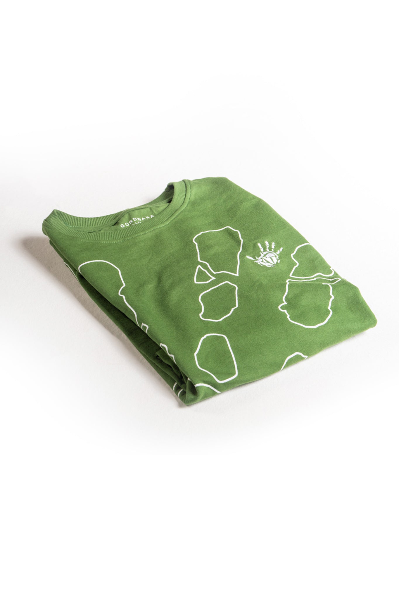 Gondwana hand print Sweater Olive