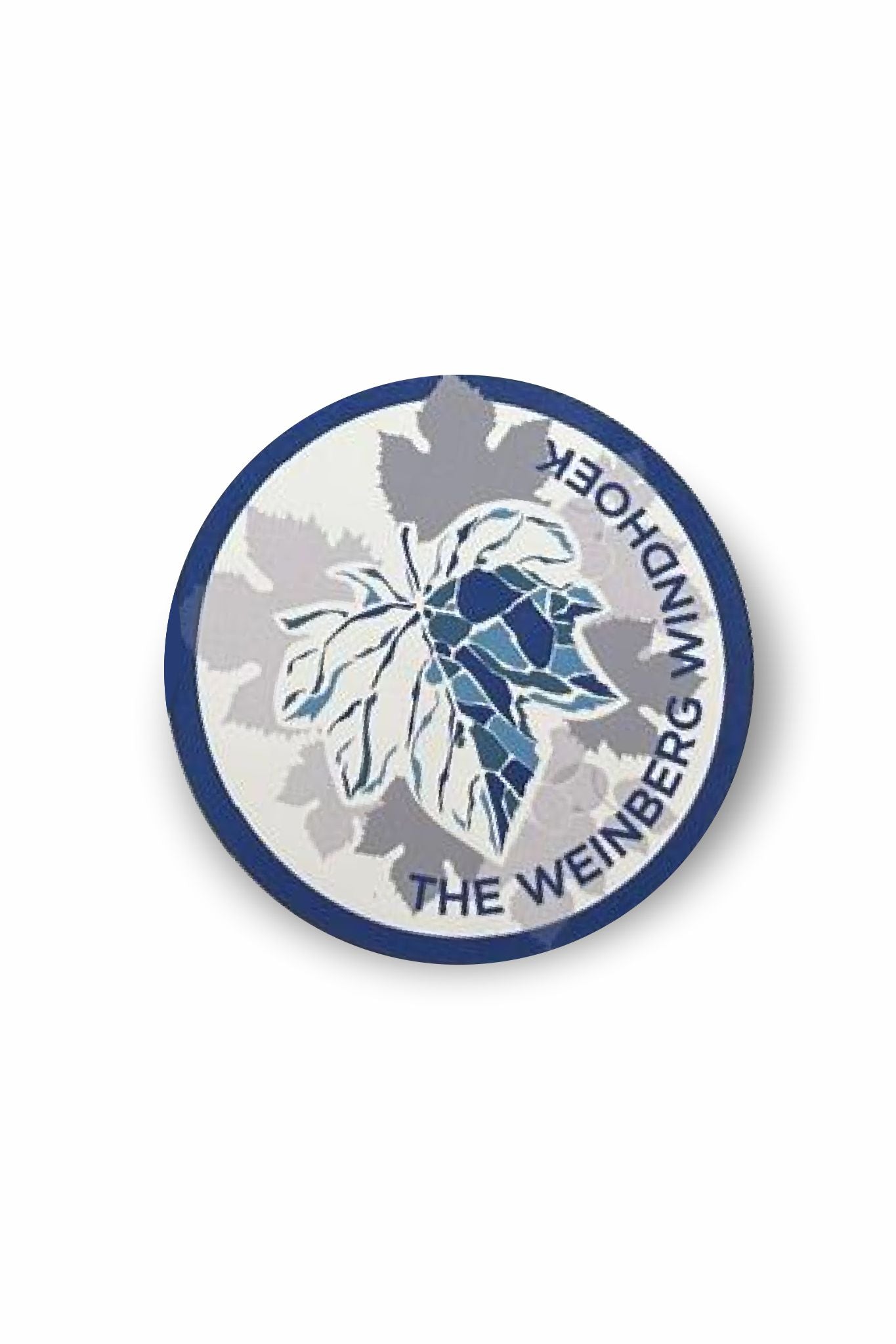 Der Aufkleber mit dem Weinberg-Logo